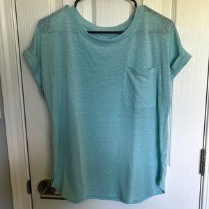 Used A New Day Size Small Teal Lightweight Pocket Tee